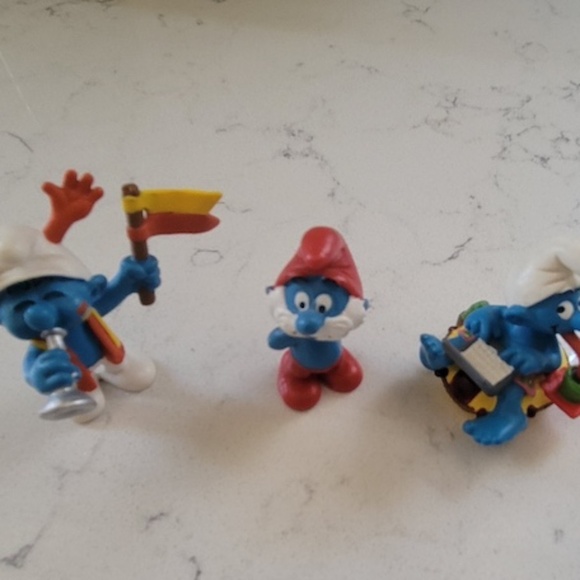 Set of Three (3) Vintage Smurf Figurines - Picture 1 of 11